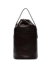 Jil Sander Medium Bucket Bag In 203 Dark Brown