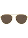 Ray Ban Round-frame Sunglasses In Gold