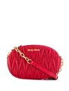 Miu Miu Matelassé Crossbody Bag In Red