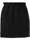 Miu Miu Ruched Waist Skirt In Black