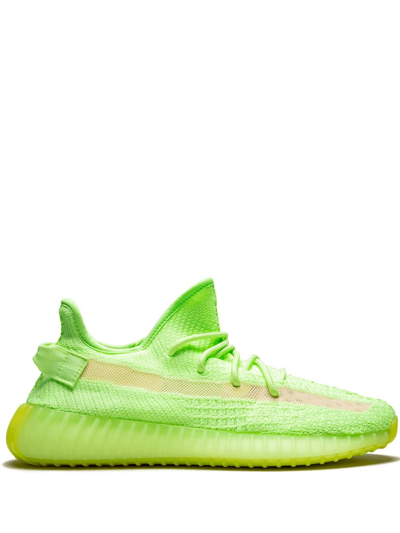 Adidas Originals Boost 350 V2 "glow In The Dark" Sneakers In Green