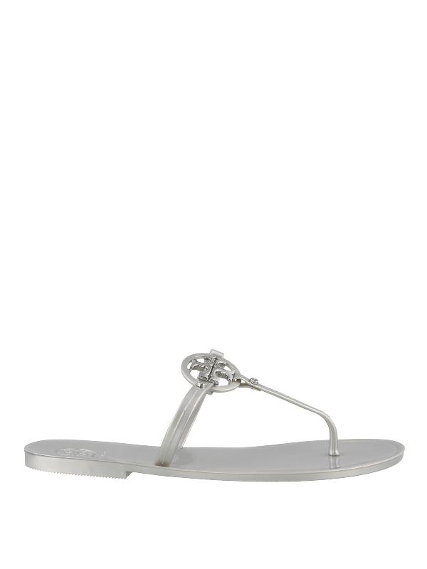 silver miller tory burch sandals