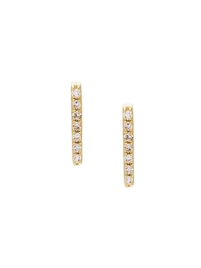 Ef Collection Diamond Bar Stud Earrings In Metallic