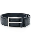 Gucci Signature Leather Belt In Blue