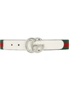 Gucci Kids' Children's Elastic Web Belt In White