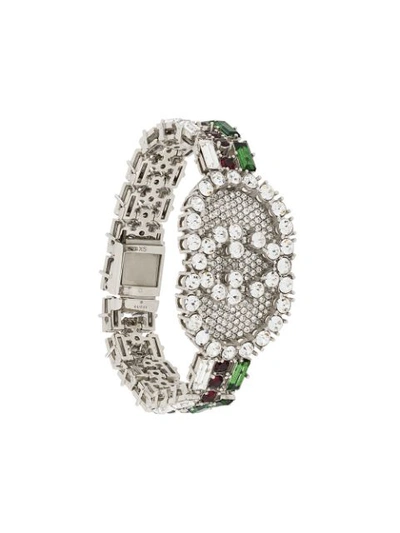 Gucci Crystal Web Bracelet In Undefined