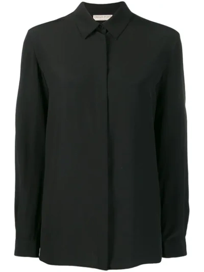 Emilio Pucci Concealed Buttoned Shirt In Black