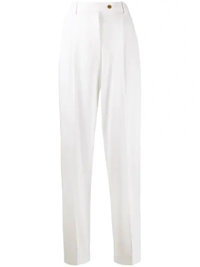 Joseph Tailored High Rise Trousers In White
