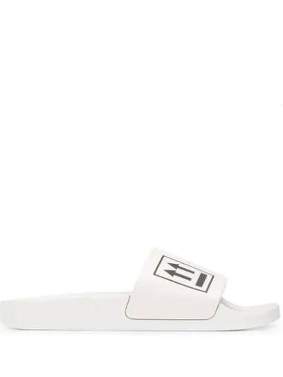 Off-white Double Arrow Sliders In White