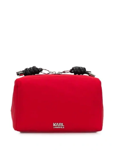 Karl Lagerfeld Rue St Guillaume Washbag In Red