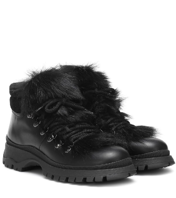 prada shearling boots