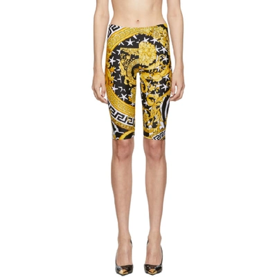 Versace Printed Stretch Jersey Biker Shorts In A7900 Multi