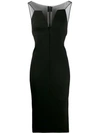 Rick Owens Cotton-blend Midi Dress In Black