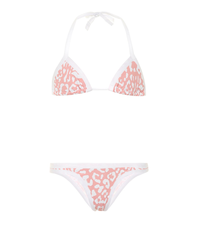Reina Olga Piper Leopard-print Bikini Set In Pink