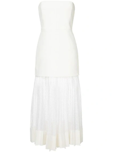 open lace back dress Seanna Puff Shoulder Maxi Dress