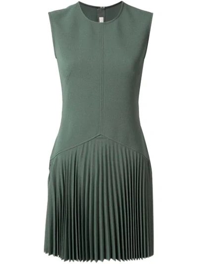 Dion Lee Annex Pleat Mini Dress In Green