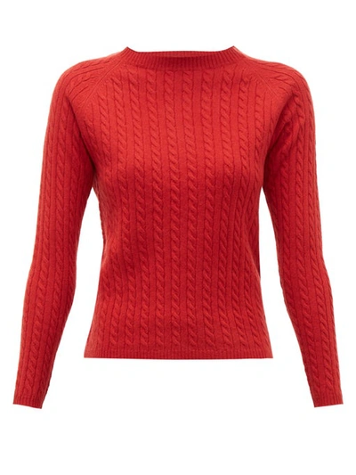 Max Mara Fleur Cashmere Sweater In Red