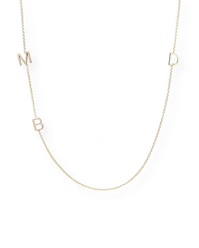 Maya Brenner Designs Mini 3-letter Personalized Necklace, 14k Yellow Gold In 16 Inch