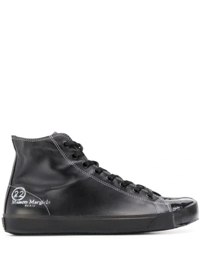 Maison Margiela High-top Tabi Sneakers In Black