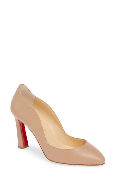 Christian Louboutin Women's Agneska Leather Pumps In Nude