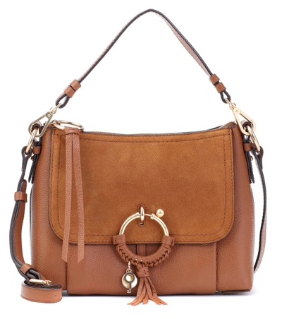 See By Chloé Ring Medium Suede & Leather Shoulder Bag In Caramello