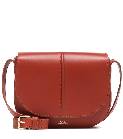Apc Betty Smooth-leather Cross-body Bag In Red