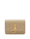 Jw Anderson Anchor Logo-plaque Mini Leather Cross-body Bag In Neutral