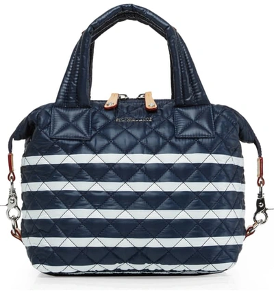 Mz Wallace Striped Small Sutton Bag In Charter Stripe
