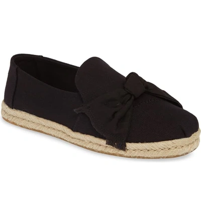 Toms Deconstructed Alpargata Espadrille Loafer In Black Knot Canvas