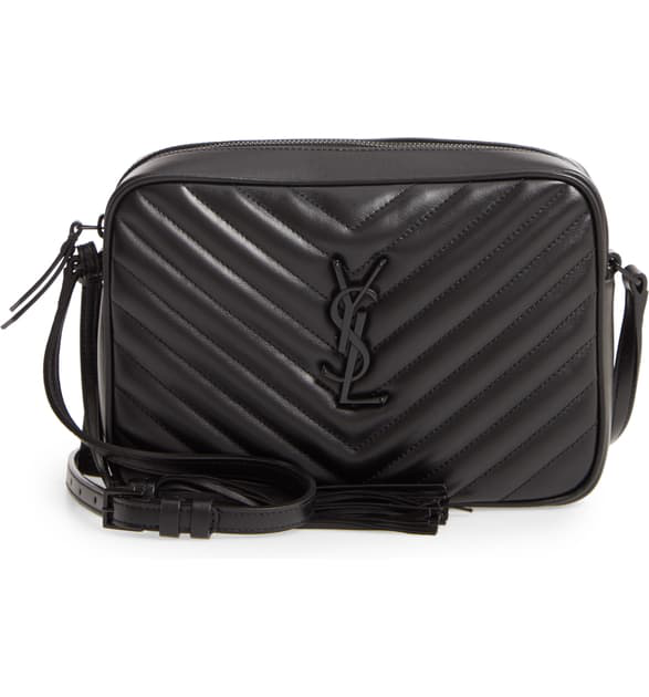 Saint Laurent Lou Medium Monogram Ysl Calf Crossbody Bag In Noir | ModeSens