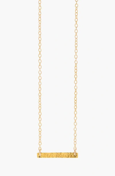 Gorjana Nia Shimmer Bar Pendant Necklace In Gold
