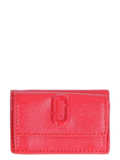 Marc Jacobs Snapshot Mini Leather Wallet In Red