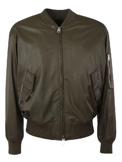 Bottega Veneta Hydrology Bomber In Khaki