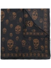 Alexander Mcqueen Schal Mit Totenkopf In Blue