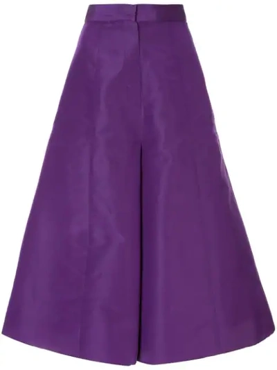 Bambah Faille Culottes In Purple
