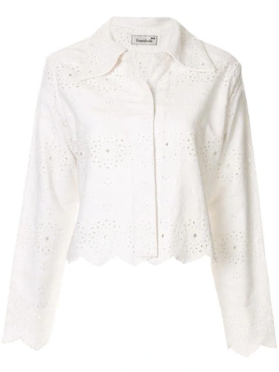 Bambah Victoria Denim Jacket In White