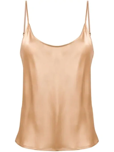 La Perla Silk Pyjama Top In Neutrals