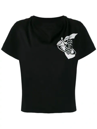 Vivienne Westwood Anglomania Logo T-shirt In Black