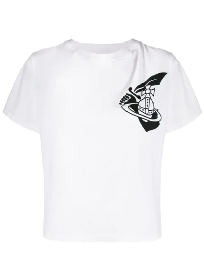 Vivienne Westwood Anglomania Logo T-shirt In White