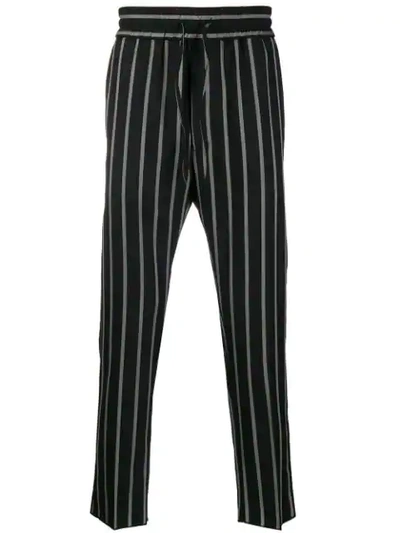 Vivienne Westwood Striped Trousers In Black