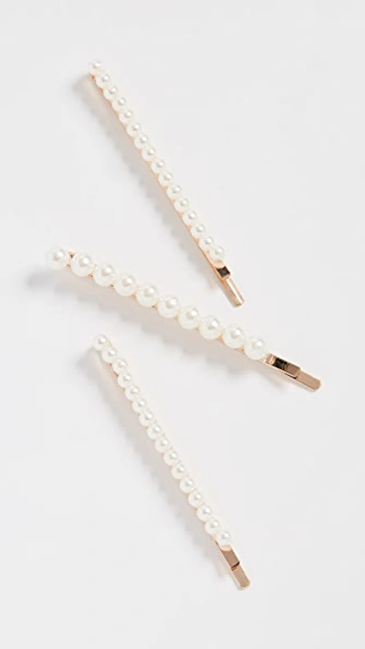 Shashi Riviera Bobby Pin Set In Pearl