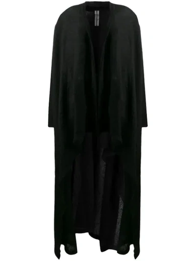 Rick Owens Draped Cardi-coat In Black