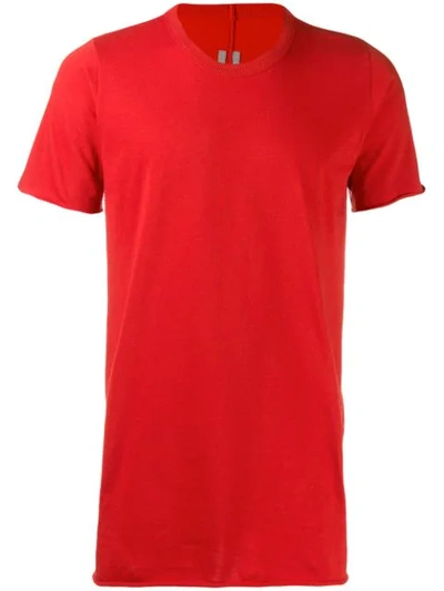 Rick Owens Round Neck T-shirt In Red