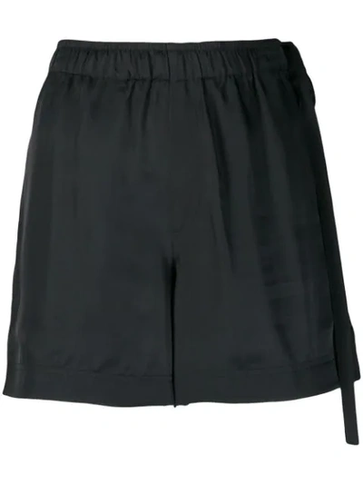 Helmut Lang Short Side Tie Shorts In 001 Black