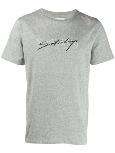 Saturdays Surf Nyc Saturdays Nyc Printed Logo T-shirt - Grey