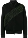 Fendi Ff Motif Zipped Sweatshirt In Schwarz