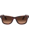 Ray Ban Classic Wayfarer Sunglasses In Brown