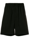 Ami Alexandre Mattiussi Elasticised Waist Bermuda Shorts In Black