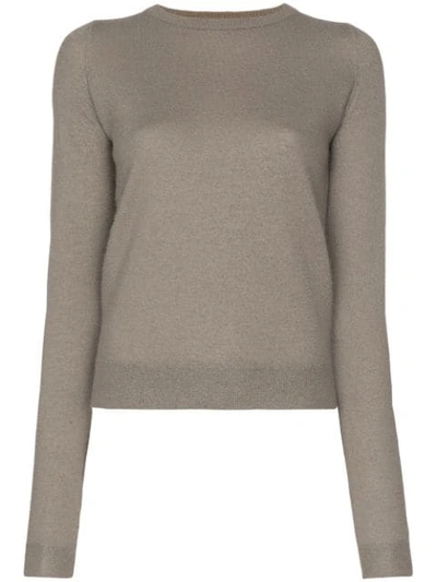 Rick Owens Knitted Cashmere Jumper In Grey