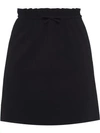 Miu Miu Bow Detail Mini Skirt In Black